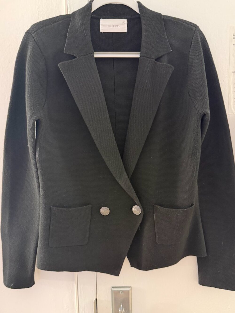 Six/Fifty Black Knit Blazer